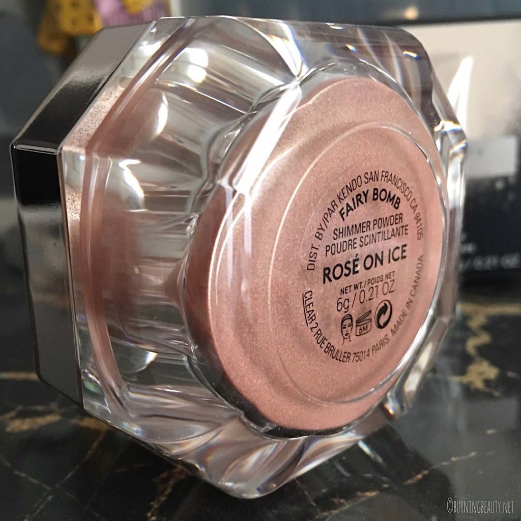 fenty beauty fairy bomb rose on ice label